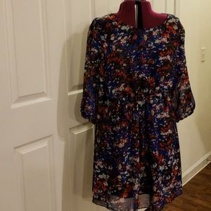 Colorful shear dress with lining
